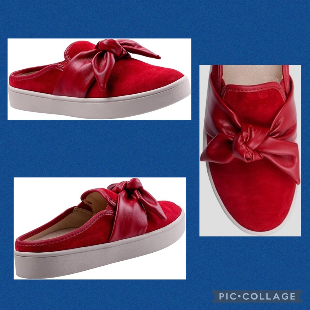 Spenco BARBADOS Orthotic Suede Bow Mules, Baked Apple